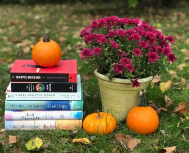 Books in Fall setting