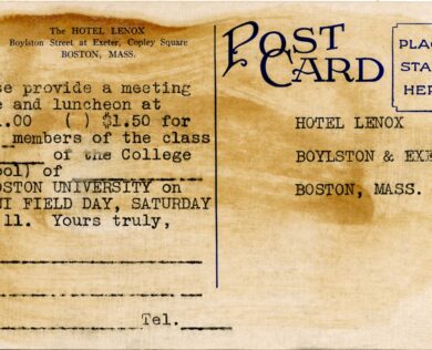 Postcard addressed to Lenox 1900s